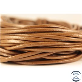 Cordon cuir - 2 mm - Marron