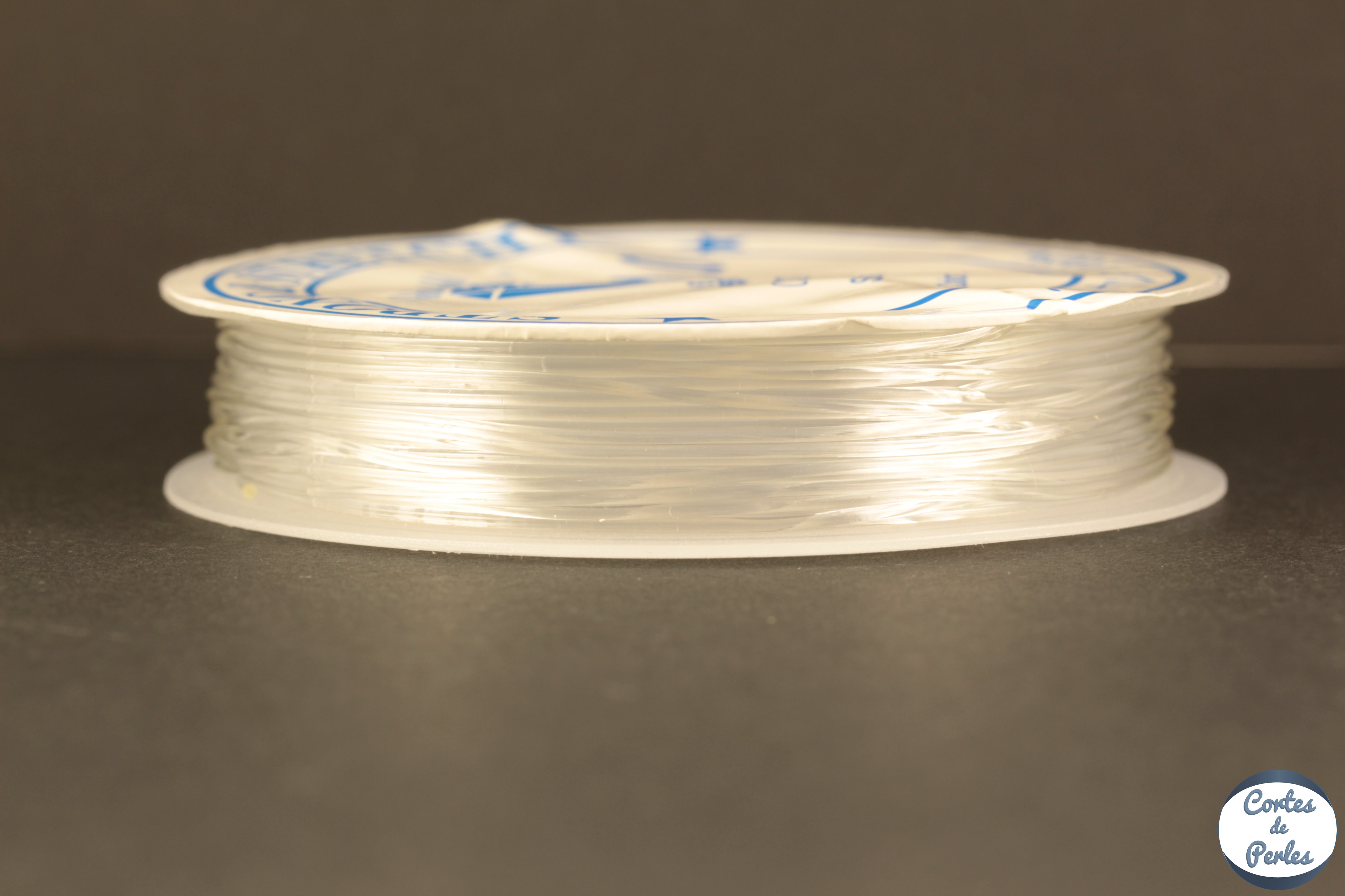 marque generique - 1 rouleau de fil élastique cordon élastique 50 mètres  pour bijoux DIY blanc - Perles - Rue du Commerce