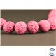 Perles de Lave - Ronde/10 mm - Rose