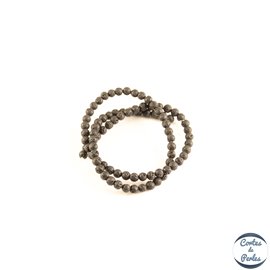 Perles de Lave - Ronde/4 mm - Noir