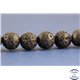 Perles de Lave - Ronde/8 mm - Noir