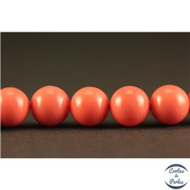 Perles de Majorque - Ronde/ Ø 8 mm - Orange - Grade A