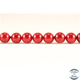 Perles de Majorque - Ronde/ Ø 8 mm - Rouge - Grade A