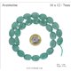 Perles semi précieuses en Aventurine - Ovale/16 mm - Vert