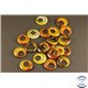 Lot de 5 Pendentifs en Agate - Cercles/20 mm - Feu