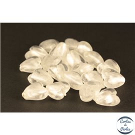 Perles en verre - Coeurs/12 mm - Blanches