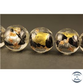 Perles en verre - Rondes/12 mm - Noires