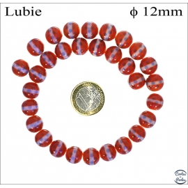 Perles de Bohème Lisses - Ronde/12 mm - Rouge