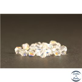Perles en verre de bohème - Toupies/4mm - Transparentes