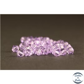 Perles en verre de bohème - Toupies/4mm - Violettes