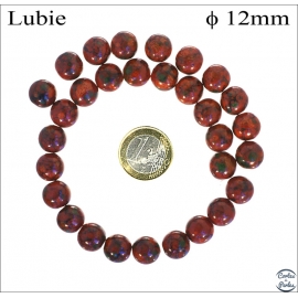 Perles de Bohème Lisses - Ronde/12 mm - Rouge