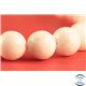 Perles semi précieuses en jade mashan - Rondes/10 mm - Blanc