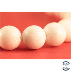 Perles en marbre blanc - Rondes/10mm