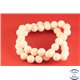 Perles semi précieuses en jade mashan - Rondes/10 mm - Blanc