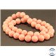 Perles semi précieuses en jade mashan - Rondes/10 mm - Rose Pâle