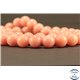 Perles semi précieuses en jade mashan - Rondes/10 mm - Rose Pâle