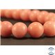 Perles semi précieuses en jade mashan - Rondes/10 mm - Rose Pâle