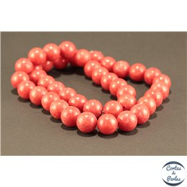 Perles en marbre fire brick - Rondes/10mm