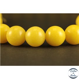 Perles en marbre jaune canari - Rondes/10mm