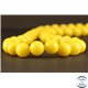 Perles semi précieuses en jade mashan - Rondes/10 mm - Jaune Canari