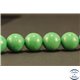 Perles semi précieuses en jade mashan - Rondes/10 mm - Vert Océan