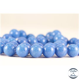 Perles en marbre bleu roi - Rondes/10mm