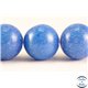 Perles semi précieuses en jade mashan - Rondes/10 mm - Bleu Roi