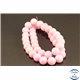 Perles semi précieuses en jade mashan - Rondes/10 mm - Rose Flamant