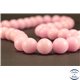 Perles semi précieuses en jade mashan - Rondes/10 mm - Rose Flamant