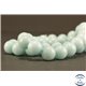 Perles semi précieuses en jade mashan - Rondes/10 mm - Turquoise Clair