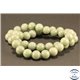 Perles semi précieuses en jade mashan - Rondes/10 mm - Kaki