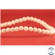 Perles semi précieuses en jade mashan - Rondes/4 mm - Blanc