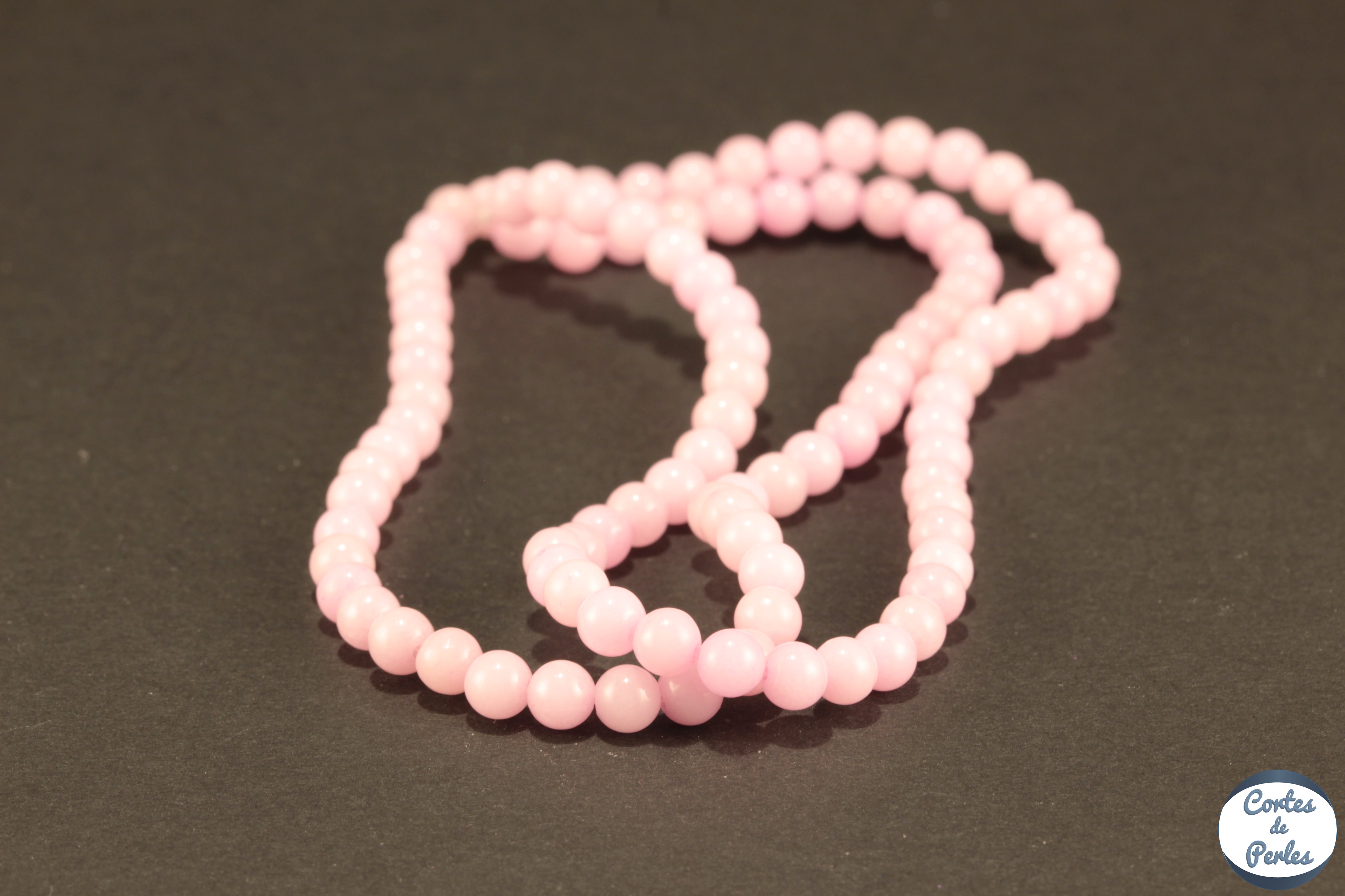 Lot De 8 écheveaux De Micro Perles Rocaille - Mauve Pâle Et Rose Métallisé - Vintage