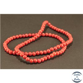 Perles en marbre fire brick - Rondes/4mm