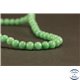 Perles semi précieuses en jade mashan - Rondes/4 mm - Vert Océan