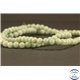 Perles semi précieuses en jade mashan - Rondes/4 mm - Kaki