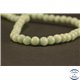 Perles semi précieuses en jade mashan - Rondes/4 mm - Kaki