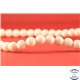 Perles semi précieuses en jade mashan - Rondes/6 mm - Blanc