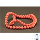 Perles semi précieuses en jade mashan - Rondes/6 mm - Fire Brick
