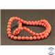 Perles semi précieuses en jade mashan - Rondes/6 mm - Fire Brick