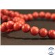 Perles semi précieuses en jade mashan - Rondes/6 mm - Fire Brick