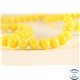 Perles semi précieuses en jade mashan - Rondes/6 mm - Jaune Canari