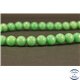 Perles semi précieuses en jade mashan - Rondes/6 mm - Vert Océan