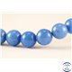 Perles semi précieuses en jade mashan - Rondes/6 mm - Bleu Roi