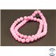 Perles semi précieuses en jade mashan - Rondes/6 mm - Rose Flamant