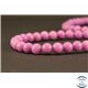 Perles semi précieuses en jade mashan - Rondes/6 mm - Dark Orchid
