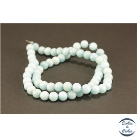 Perles en marbre turquoise light - Rondes/6mm