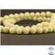 Perles semi précieuses en jade mashan - Rondes/6 mm - Kaki