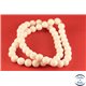 Perles semi précieuses en jade mashan - Rondes/8 mm - Blanc