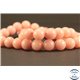 Perles semi précieuses en jade mashan - Rondes/8 mm - Rose Pâle